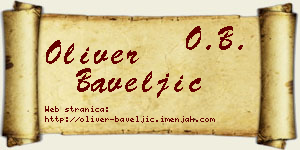 Oliver Baveljić vizit kartica